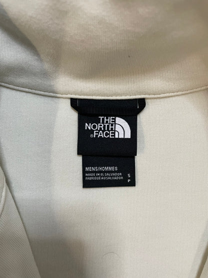 North face half zip fleece white and blue