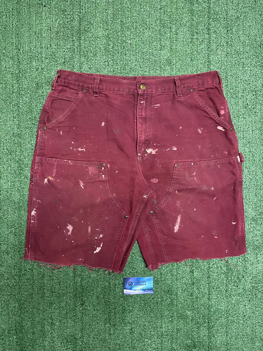 Vintage Carhartt double knee red shorts