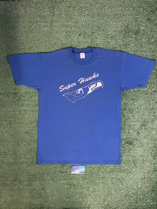 Vintage 1980 Seattle Seahawks superhawks tee