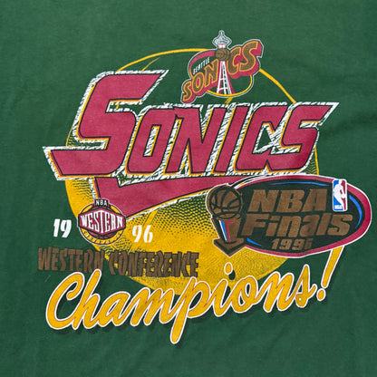 Vintage Seattle SuperSonics Western Conference Champs Shirt 1996
