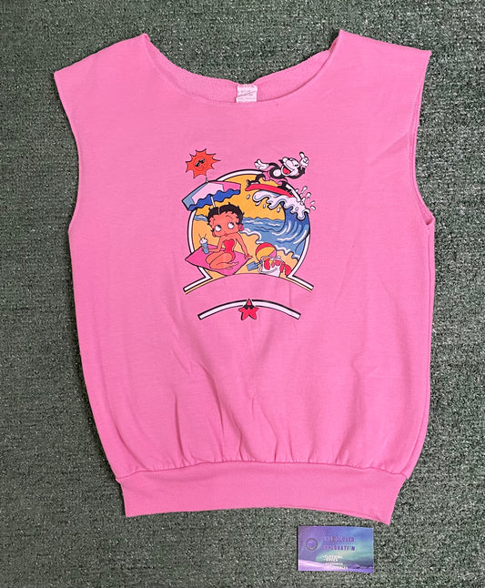 Vintage 1980s betty boop beach crewneck