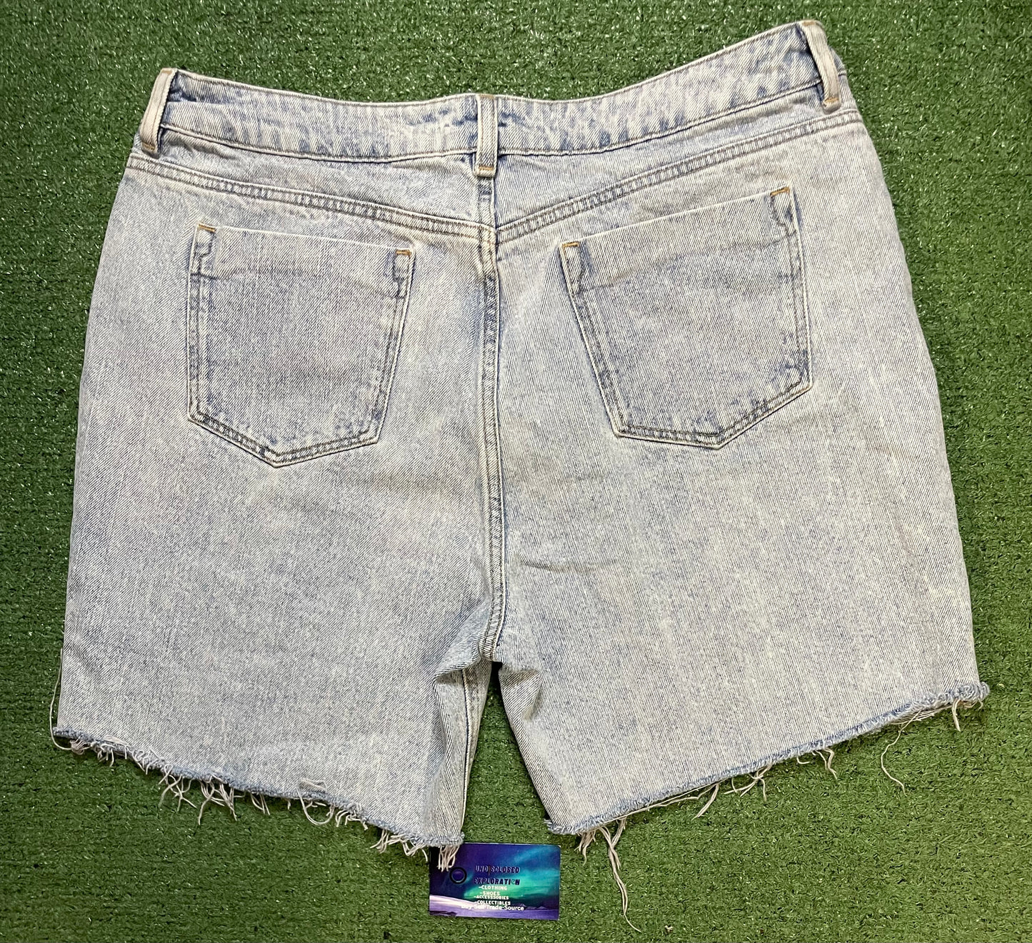 asos light wash Jean shorts