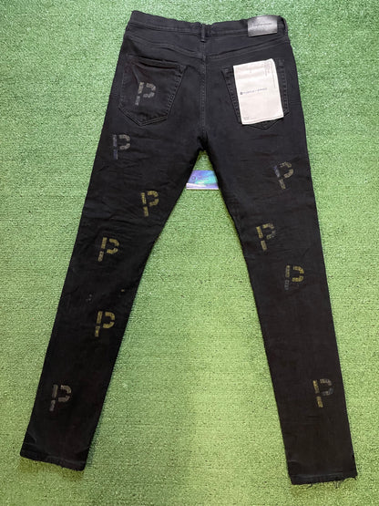 Purple brand punch p black denim jeans
