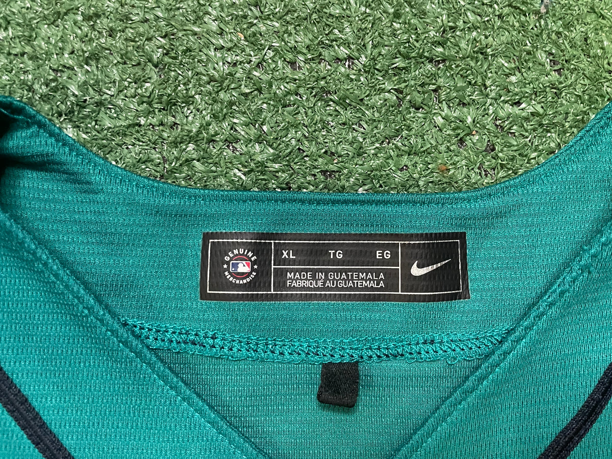 Seattle Mariners teal Seattle Nike alternate Ken Griffey #24 baseball jersey