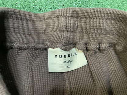 YoungLA waffle knit brown pants