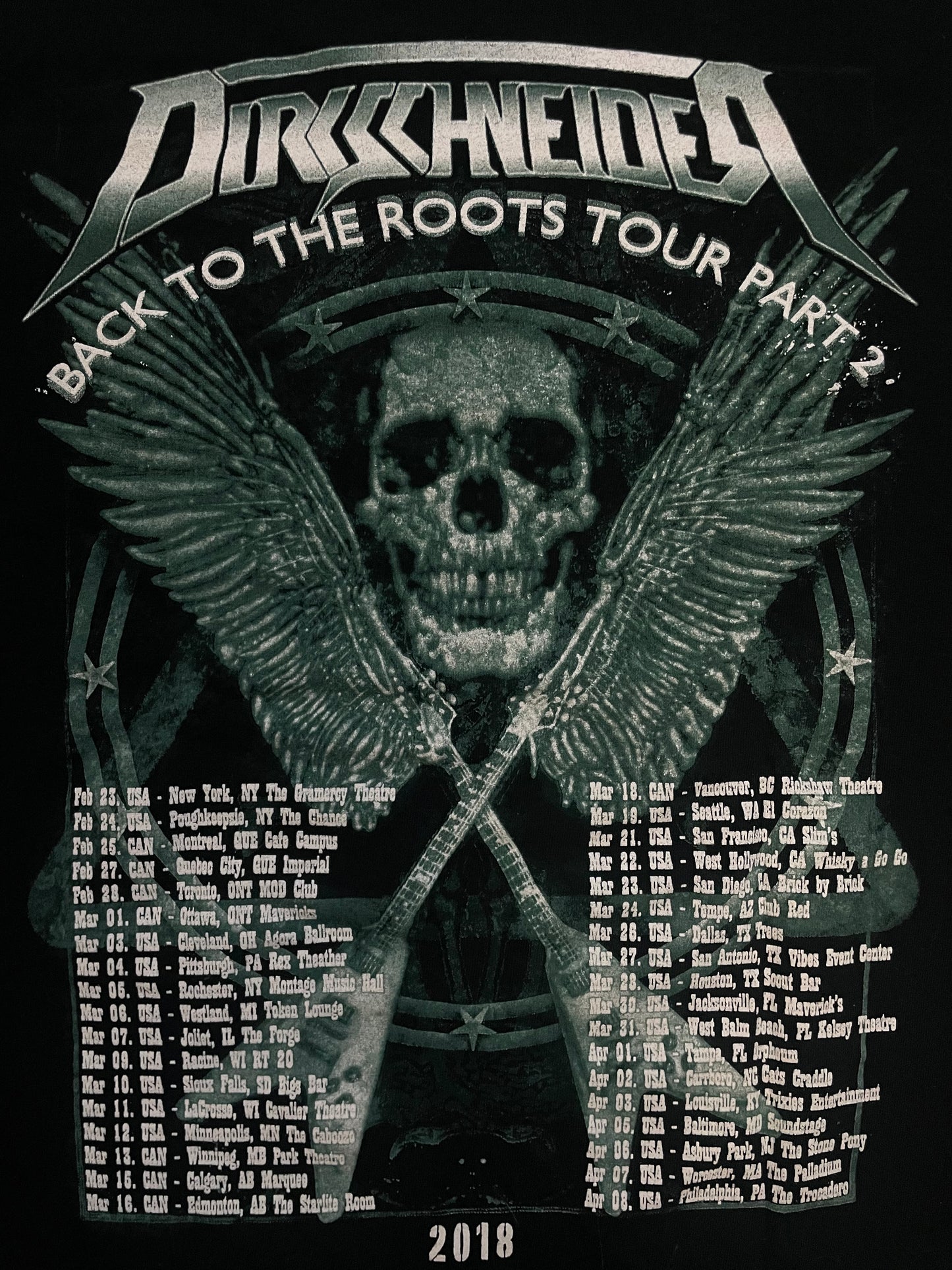 Rock Dirk Schneider Back To The Roots Tour tee