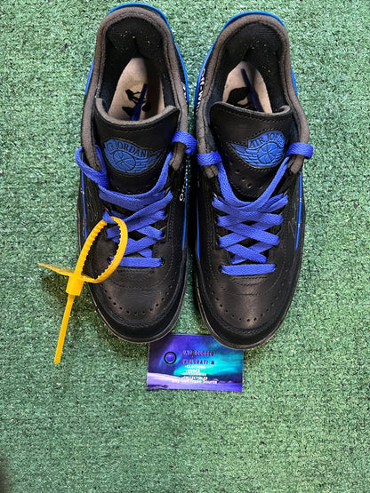 Off white X Air Jordan 2 black varisty royal size 6men/7.5women