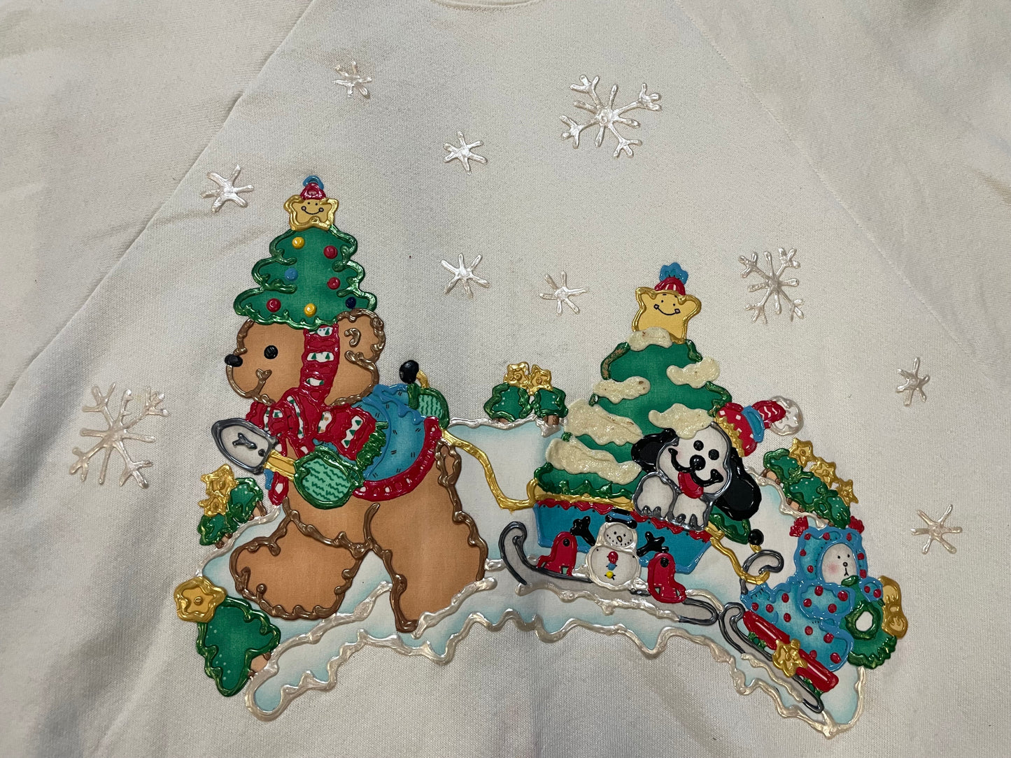 Vintage 1970s winter holiday season crewneck