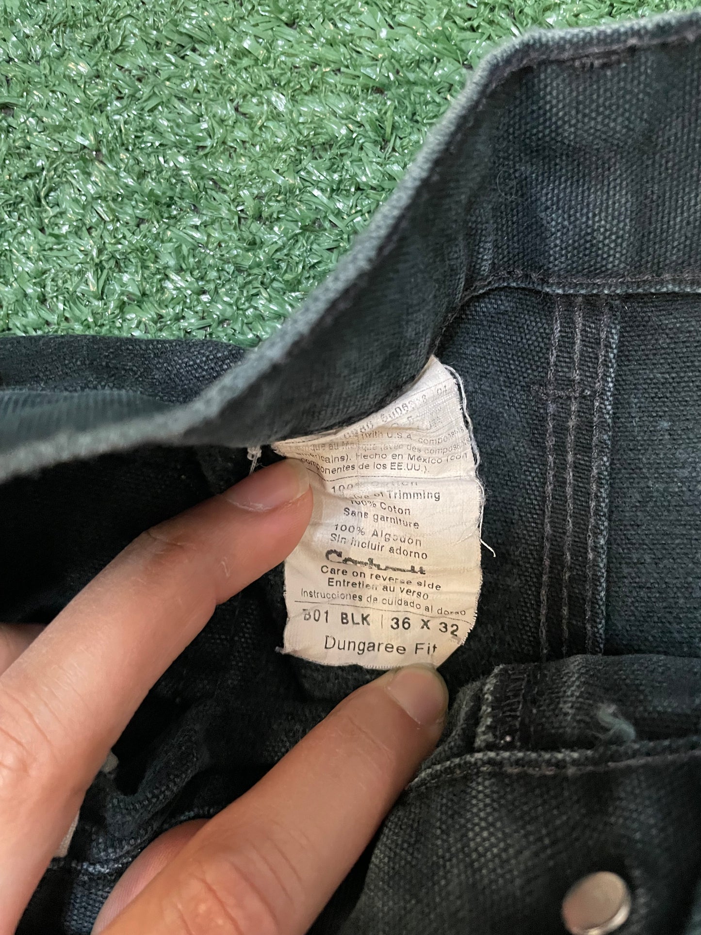 Vintage 2000s Carhartt black double knees pants