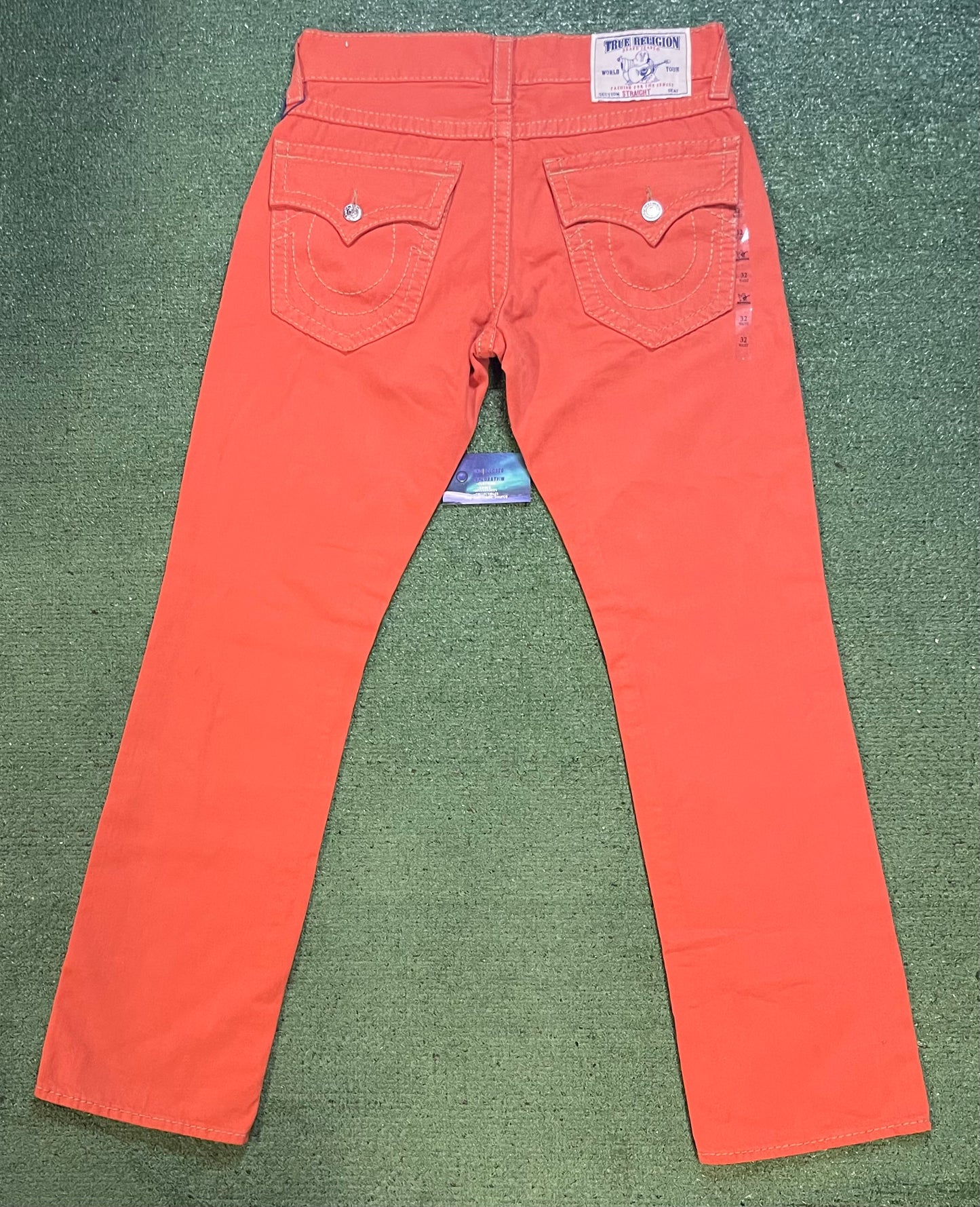 True Religion Orange straight  jeans