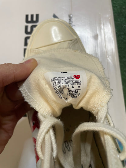 CDG X converse multi heart high top size 8.5men/10women
