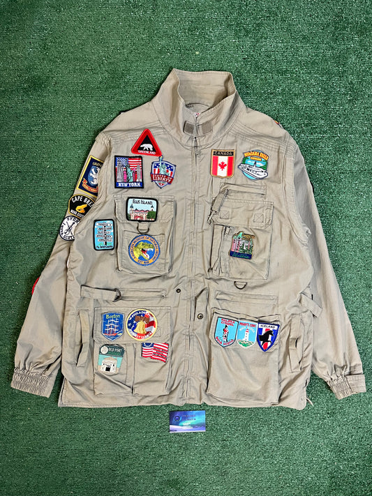 Vintage 1980s tourist patch jacket