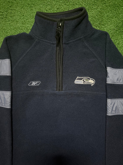 Vintage Y2K Seattle Seahawks Quarter Zip Fleece