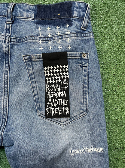 Ksubi van winkle light wash distressed jeans