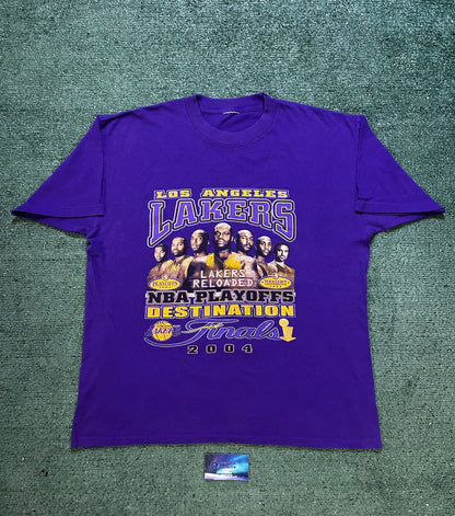 Vintage 2000s Lakers playoff double sided  tee
