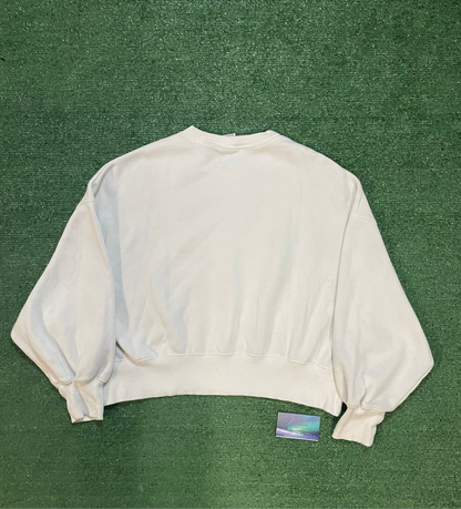 Nike center swoosh white white crewneck