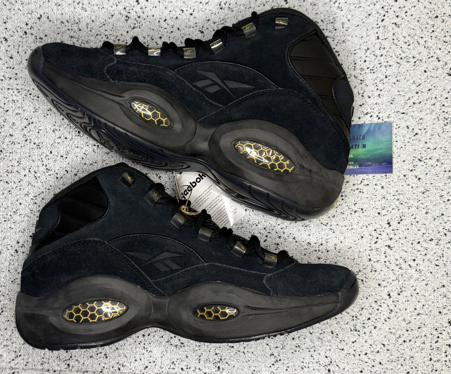Reebok AI Question Mid Lux Black Gold