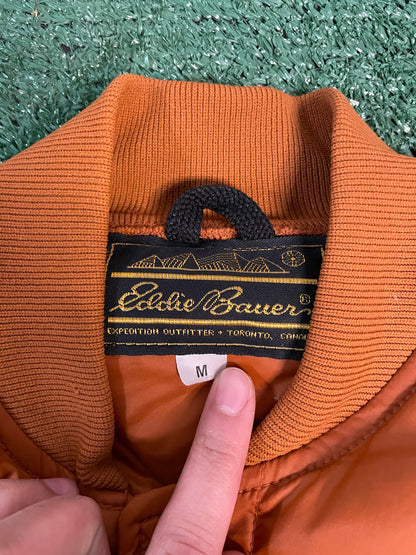 Vintage Eddie Bauer quilted orange jacket