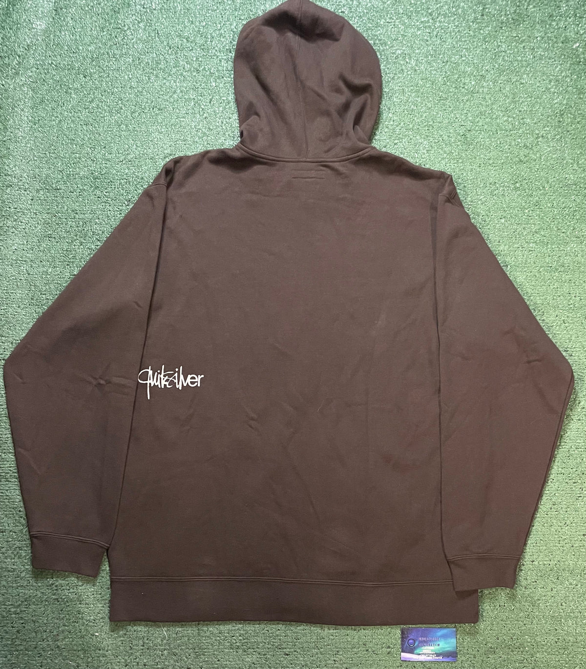 Vintage 2000s Quiksilver embroidered brown hoodie