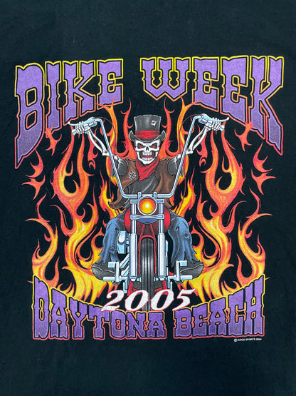 Vintage 2000s Flames Bike Week Daytona Beach longsleeve