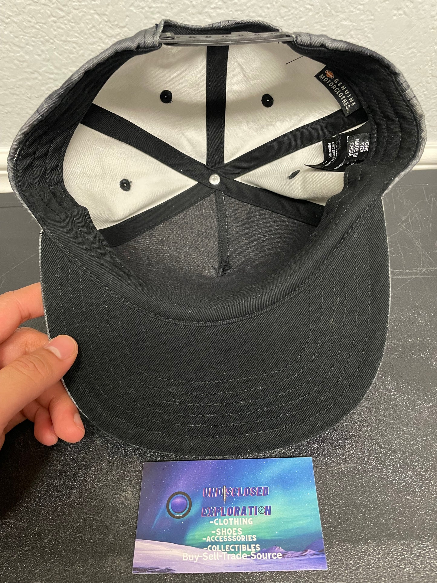 Harley Davidson grey & black tie dye hat