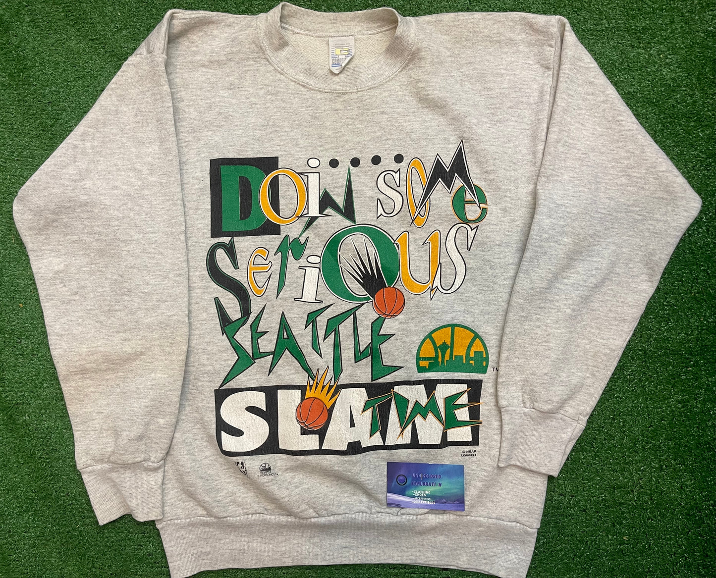 Vintage Seattle SuperSonics Double Side Crewneck