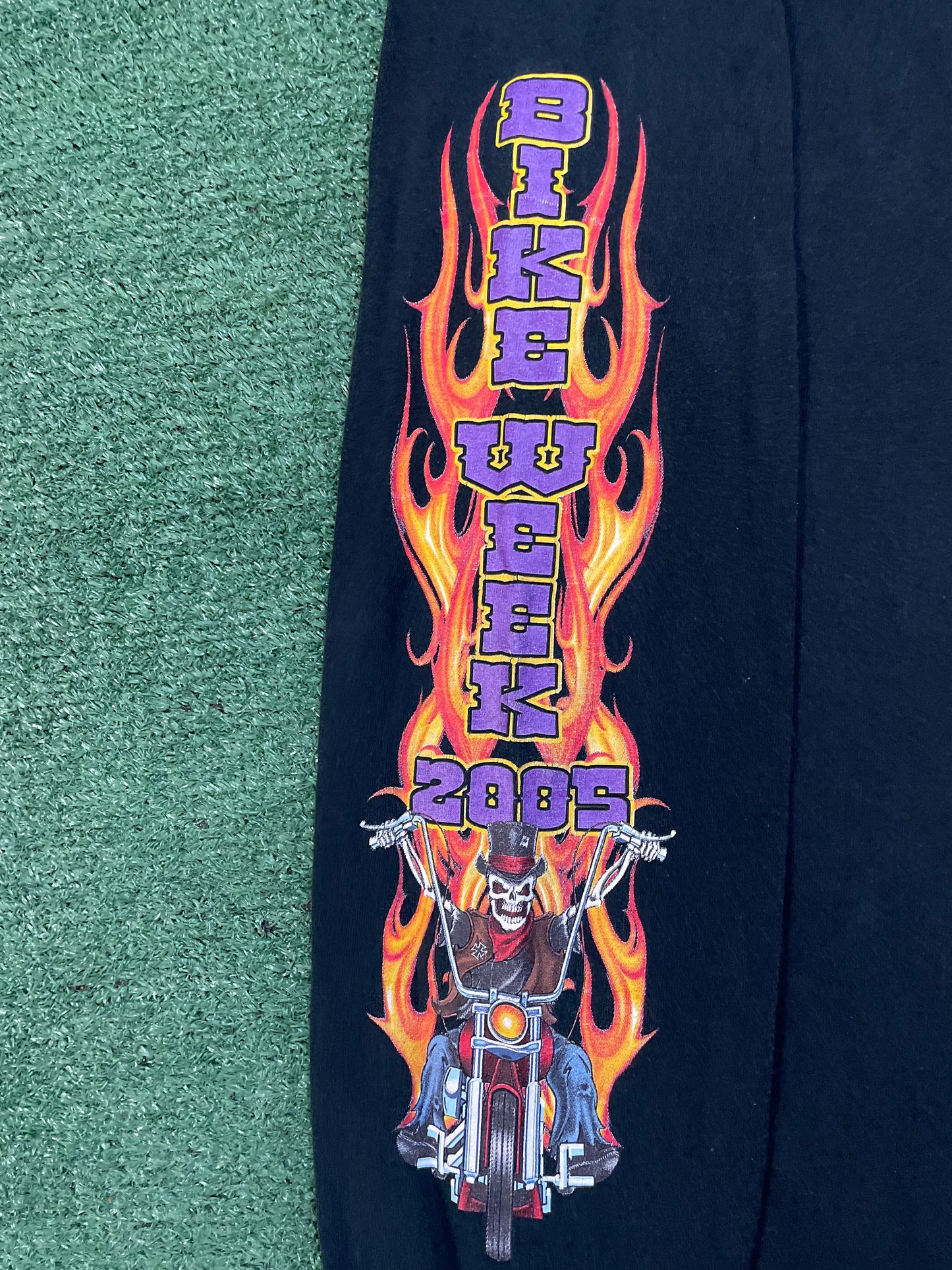 Vintage 2000s Flames Bike Week Daytona Beach longsleeve