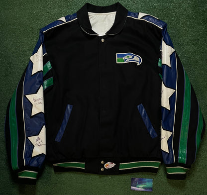 Vintage 1990s Seattle Seahawks Jeff Hamilton reversible Jacket