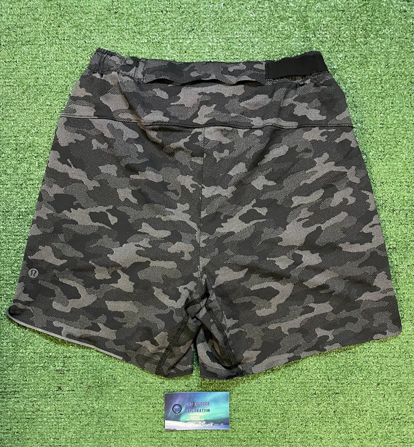 Lululemon pace breaker black camo shorts
