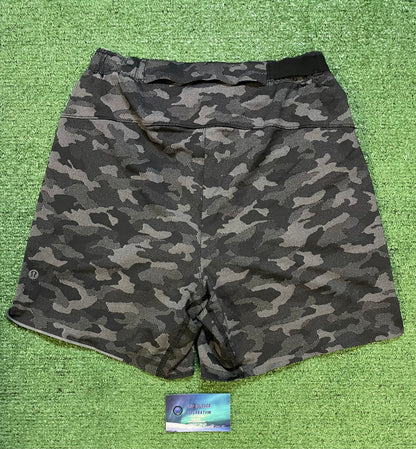 Lululemon pace breaker black camo shorts