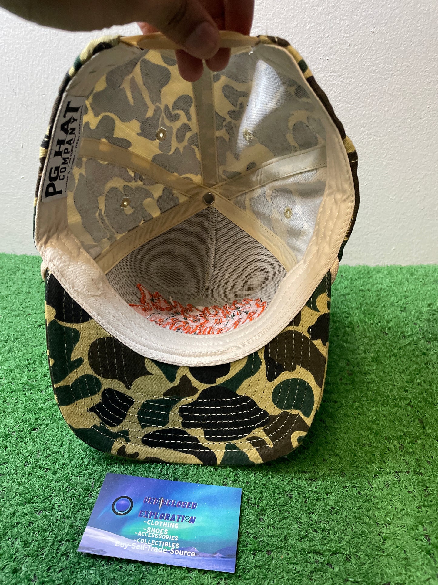 Duck camo orange embroidered hat