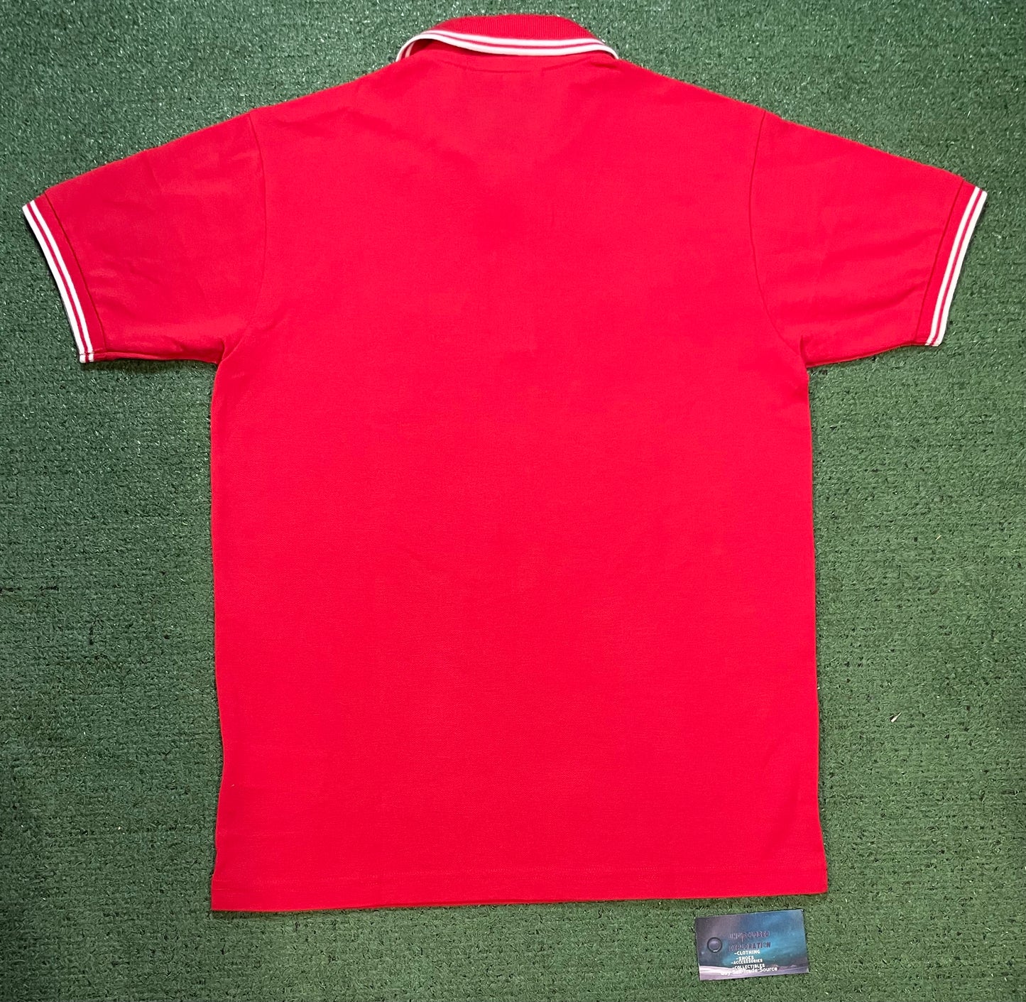 Lacoste red and white polo
