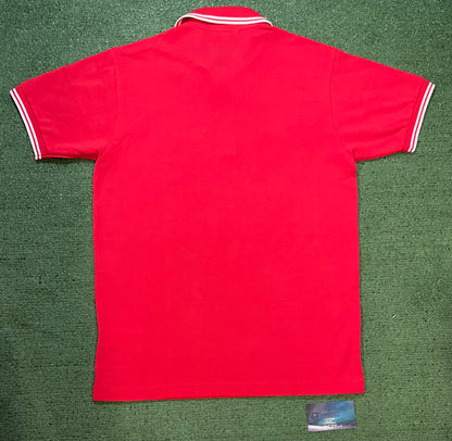 Lacoste red and white polo