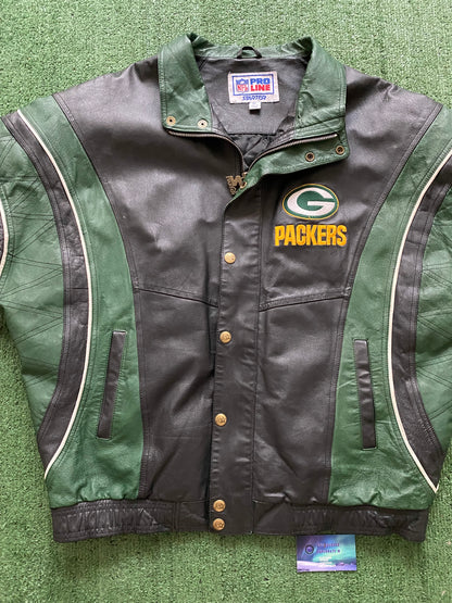 Vintage Greenbay Packers Starter Leather Jacket