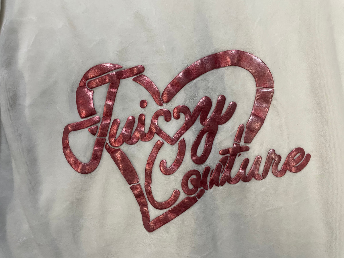 Vintage Juicy Couture white & red heart hoodie