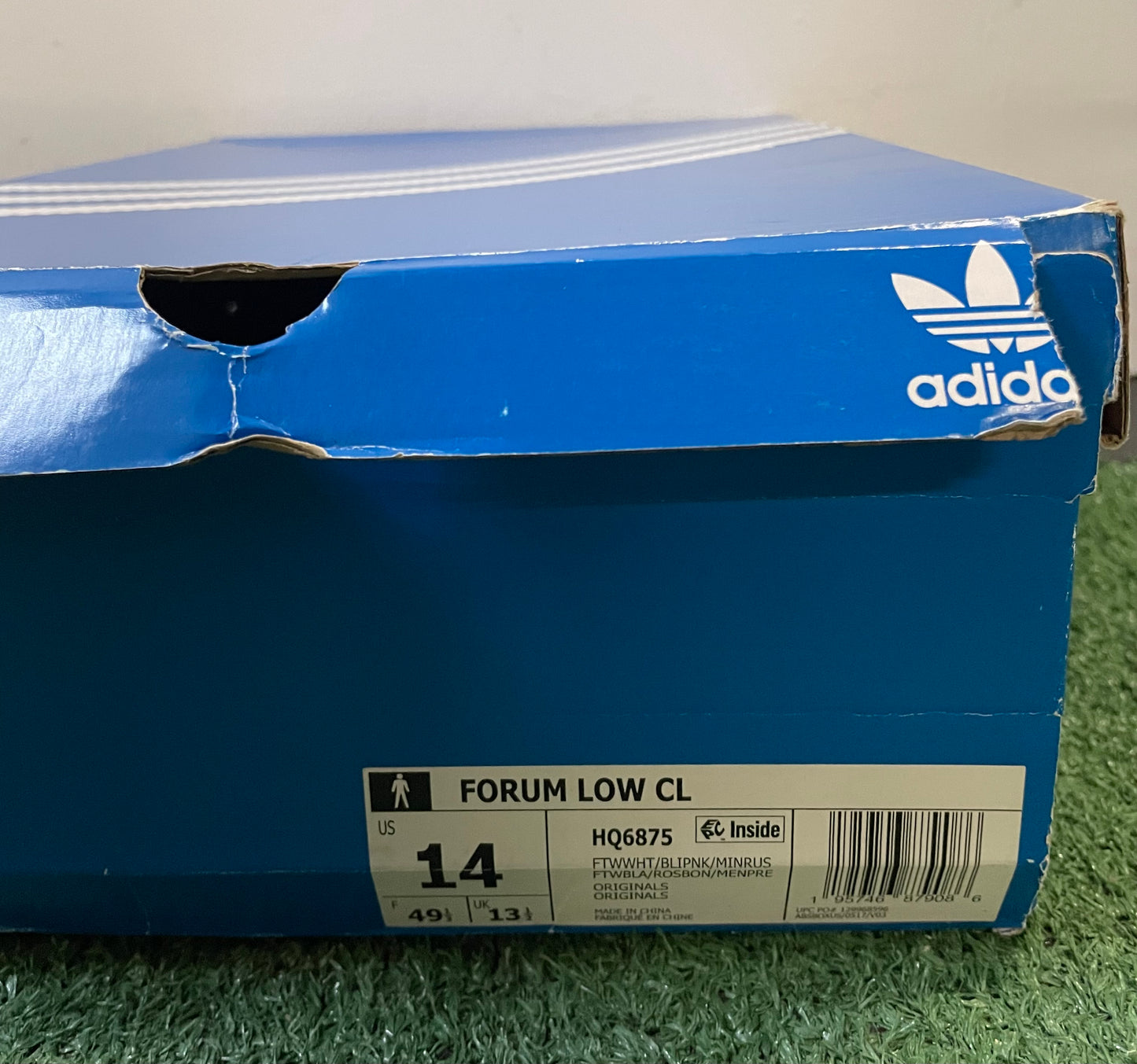 Adidas forum white mint rush size 14men/15.5women