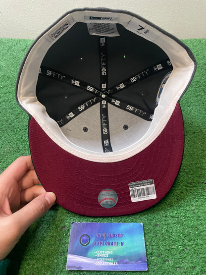 Houston Astros 45th anniversary grey black and blue fitted hat
