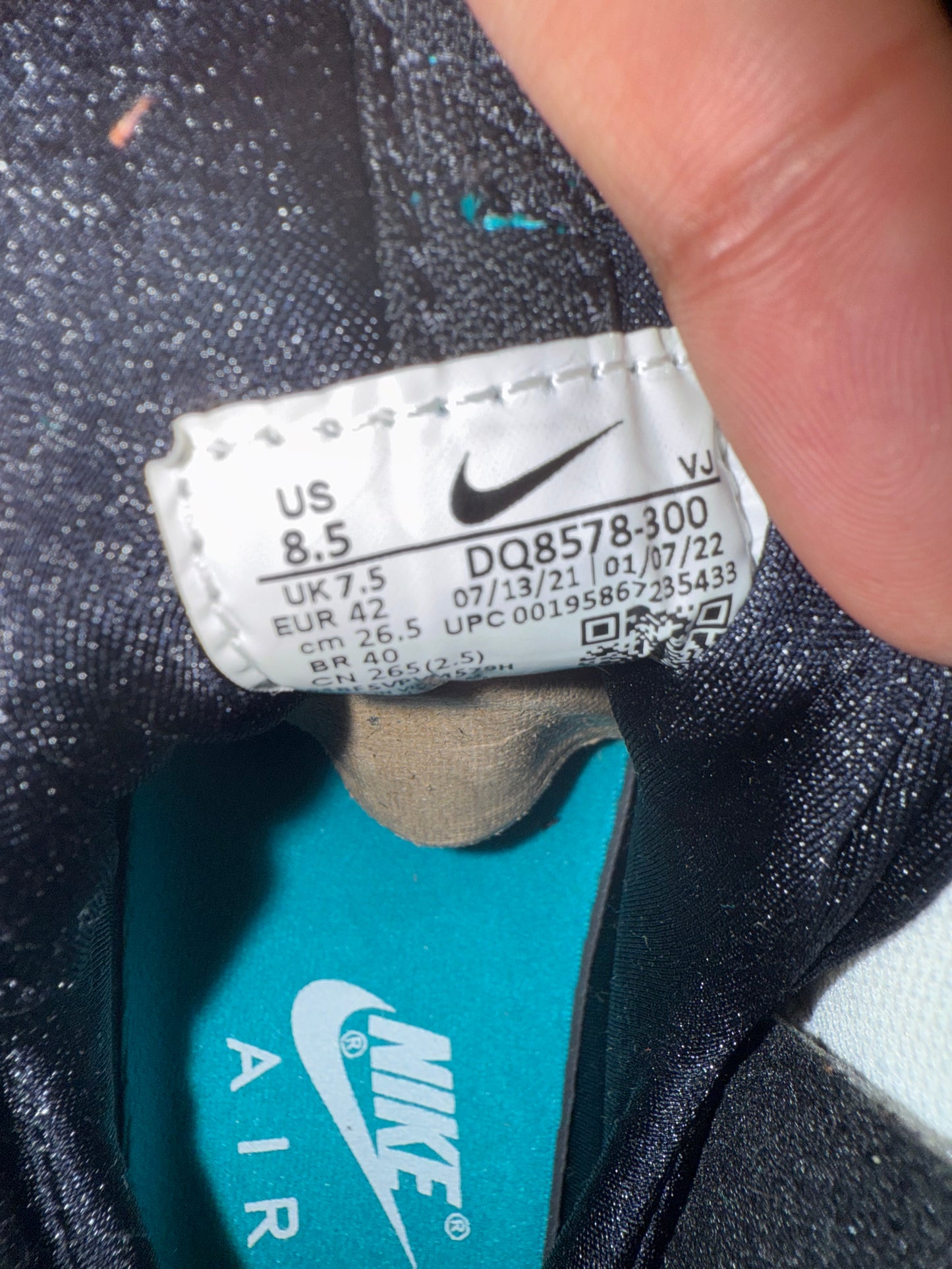 Nike Air Griffey Max 1 Aquamarine 8.5 Men/10 Women “Preowned”