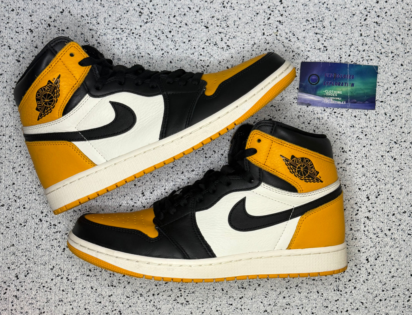 Jordan 1 Yellow Toe Taxi 10 Men/11.5 Women “Preowned”
