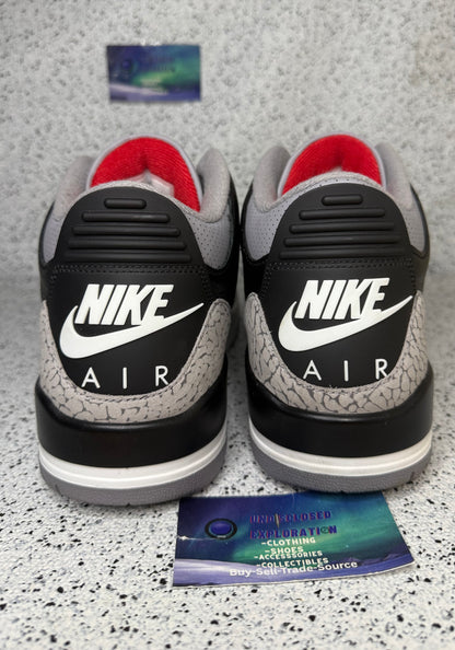 Jordan 3 Black Cement 12 Men/13.5 Women “Preowned”