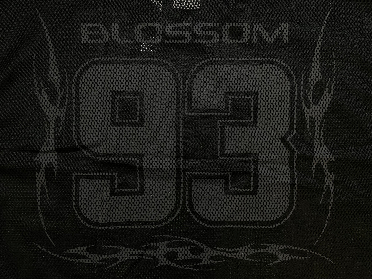 Midnight blossom mesh jersey