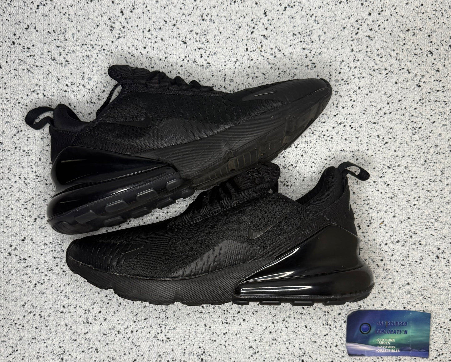 Nike Air Max 270 Triple Black 9 Men/10.5 Women “Preowned”