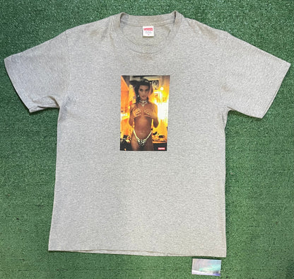Supreme Nan Goldin Kim heather grey tee