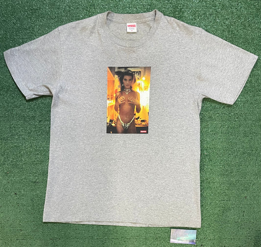 Supreme Nan Goldin Kim heather grey tee