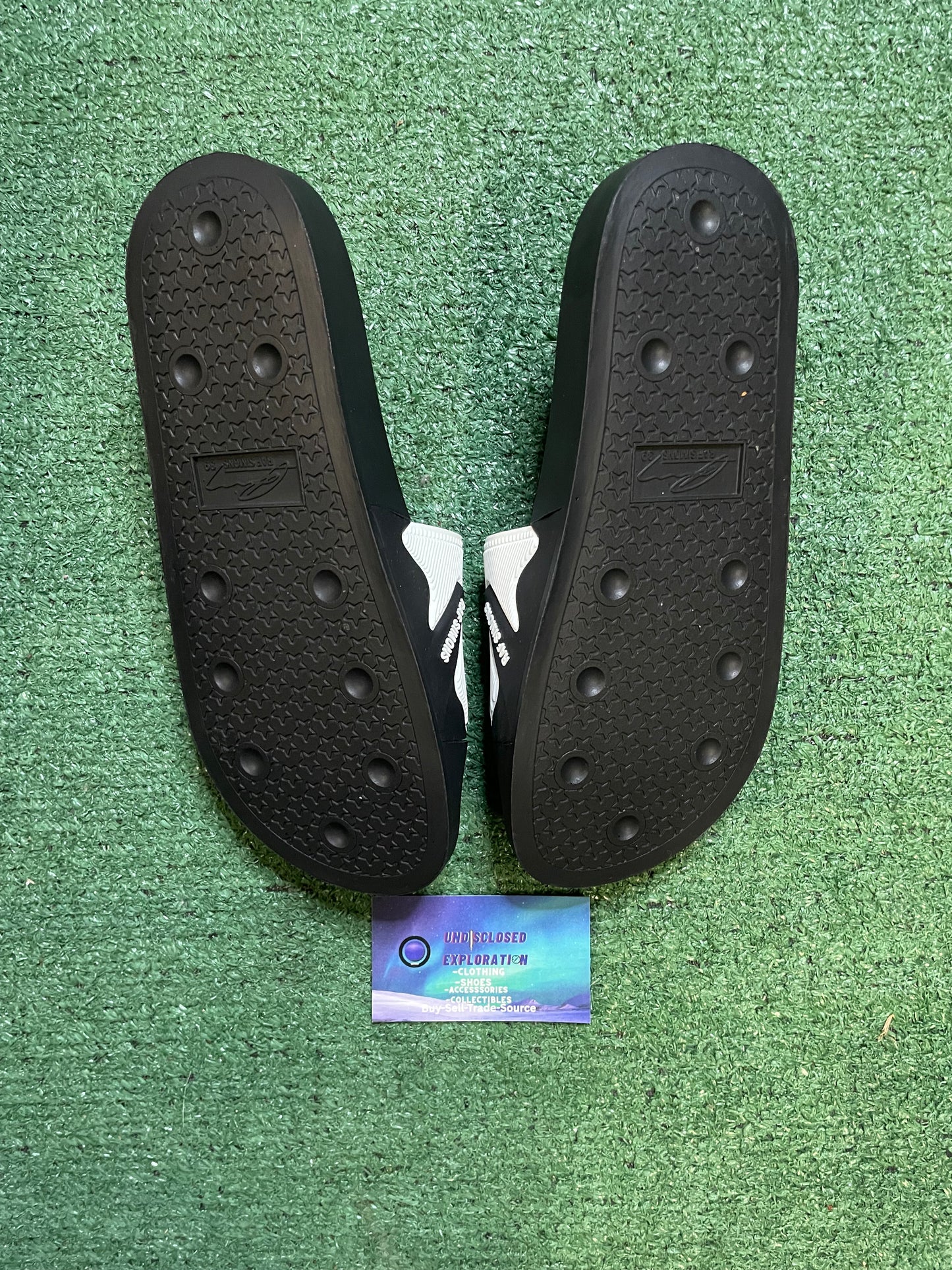Raf Simons black and white astra slides