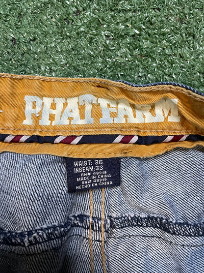 Phat Farm embroidered dark wash jeans