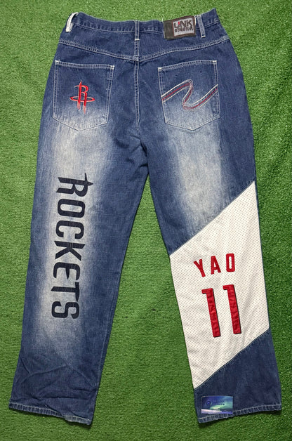Vintage NBA Yao Ming Rockets Jeans UNK