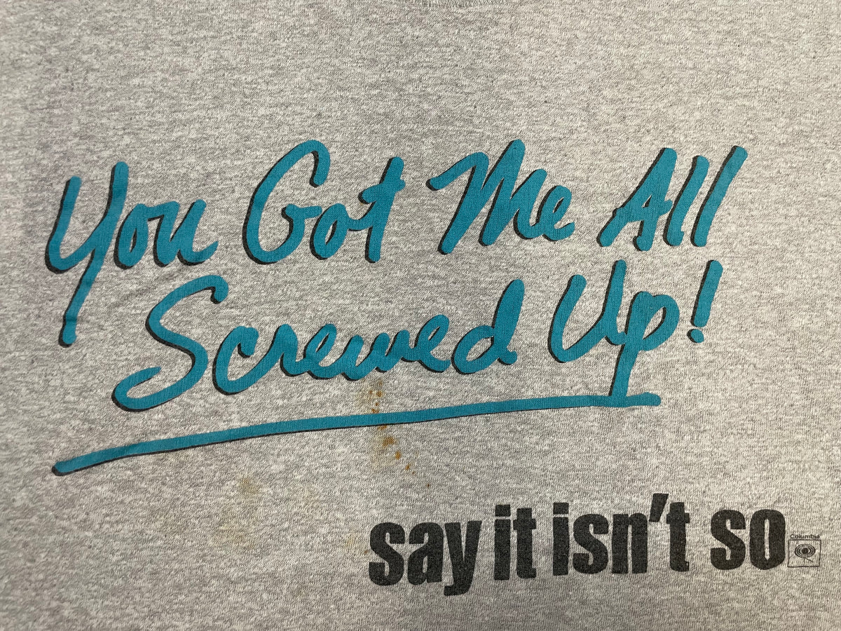 Vintage 1980s the outfield You Got Me All Screwed Up say it isn’t so ! tee