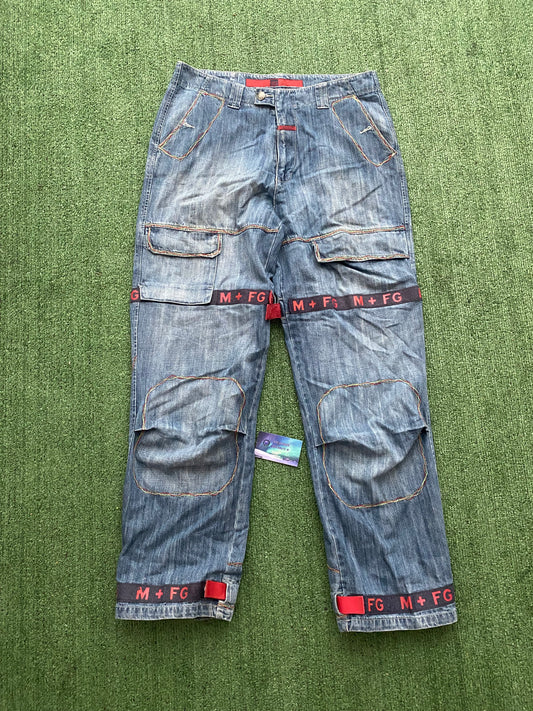 Vintage M+FG Shuttle strap jeans