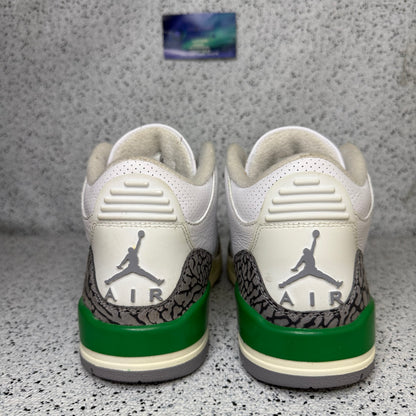 Jordan 3 Lucky Green 8.5 Women/7 Youth “Preowned”